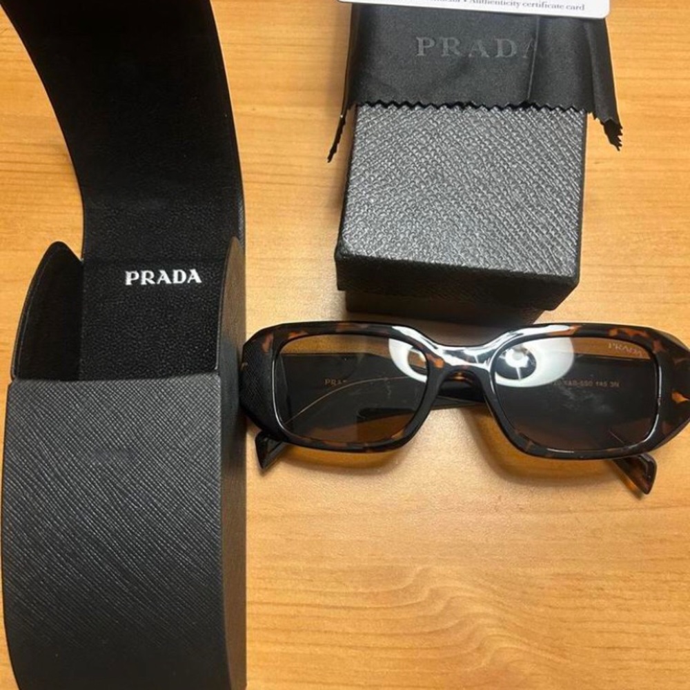 Leopard print prada symbole sunglasses